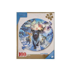 پازل 100 تکه طرح زمستان گرد (12 تکه اضافه)