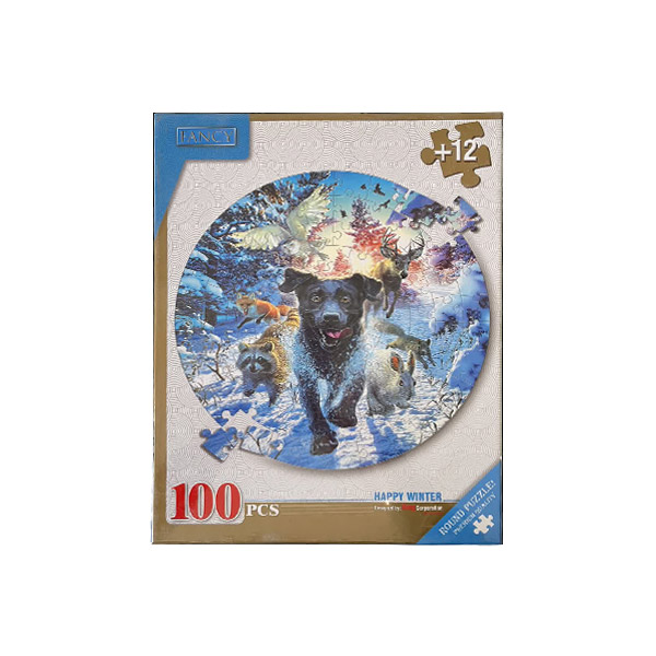 پازل 100 تکه طرح زمستان گرد (12 تکه اضافه)